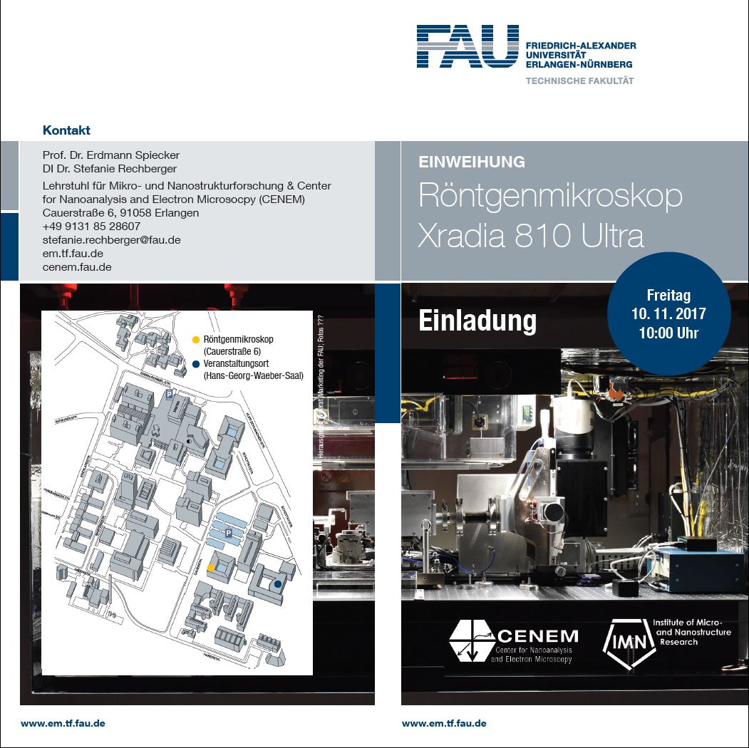 Towards entry "Inauguration of the new Xradia 810 Ultra X-ray Microscope"