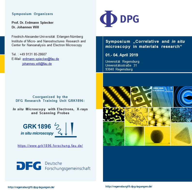 Towards entry "DPG Symposium “Correlative and in situ microscopy in materials research” coorganized by GRK 1896"